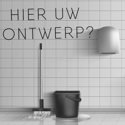 Badkamer muursticker met eigen ontwerp