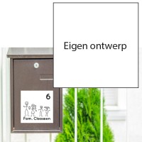 Brievenbussticker | Eigen ontwerp 15x15 cm