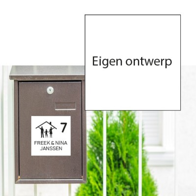 Brievenbussticker | Eigen ontwerp 10x10 cm