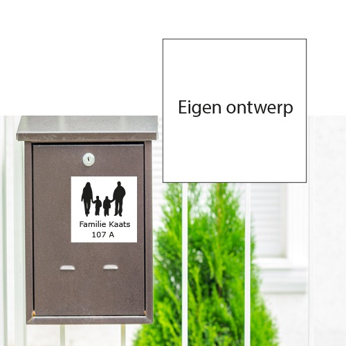 Brievenbussticker | Eigen ontwerp 8 x 8 cm