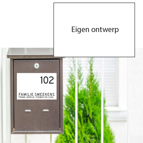 Brievenbussticker | Eigen ontwerp 15 x 10 cm