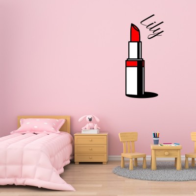 Muursticker Lippenstift met naam