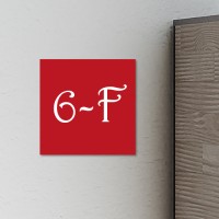 Huisnummerbordje Rood | 8x8 cm