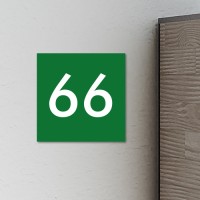 Huisnummerbordje Groen | 8x8 cm