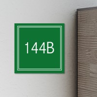 Huisnummerbordje Groen | 10x10 cm