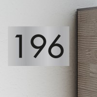 Huisnummerbordje RVS-Look | 15x10 cm