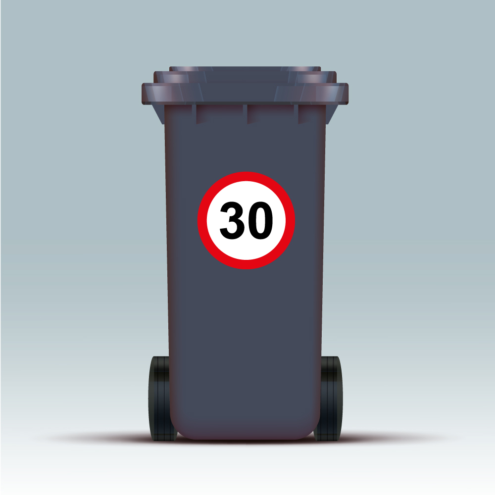 Klikosticker "30 km/uur zone" | Formaat Ø 30 cm